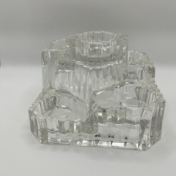 Partylite Crystal Castle Tealight Votive Candle Holder Retired P7170 W/ Box - Picture 2 of 13